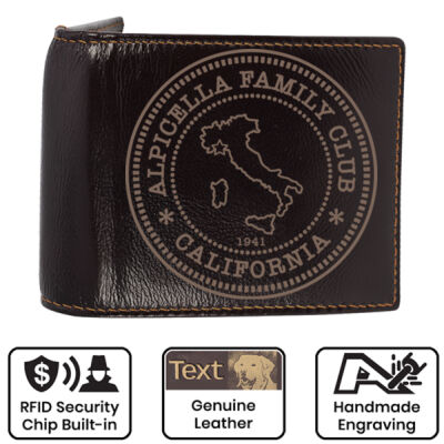 Alpicella Official - Leather Engraved Wallet Thumbnail